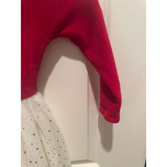 NWOT Zunie Reindeer Tulle Christmas Holiday Red Girl Dress Size 4 - Picture 4 of 10